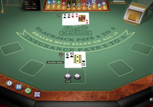 Casino action blackjack screenshot.