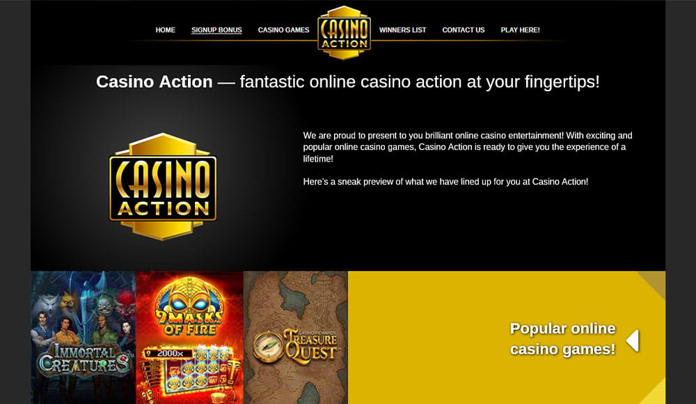 Casino Action screenshot dei giochi roulette.