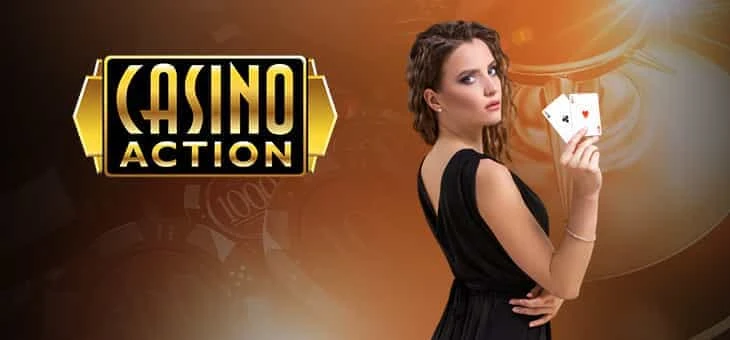 Casino Action screenshot della pagina principale.