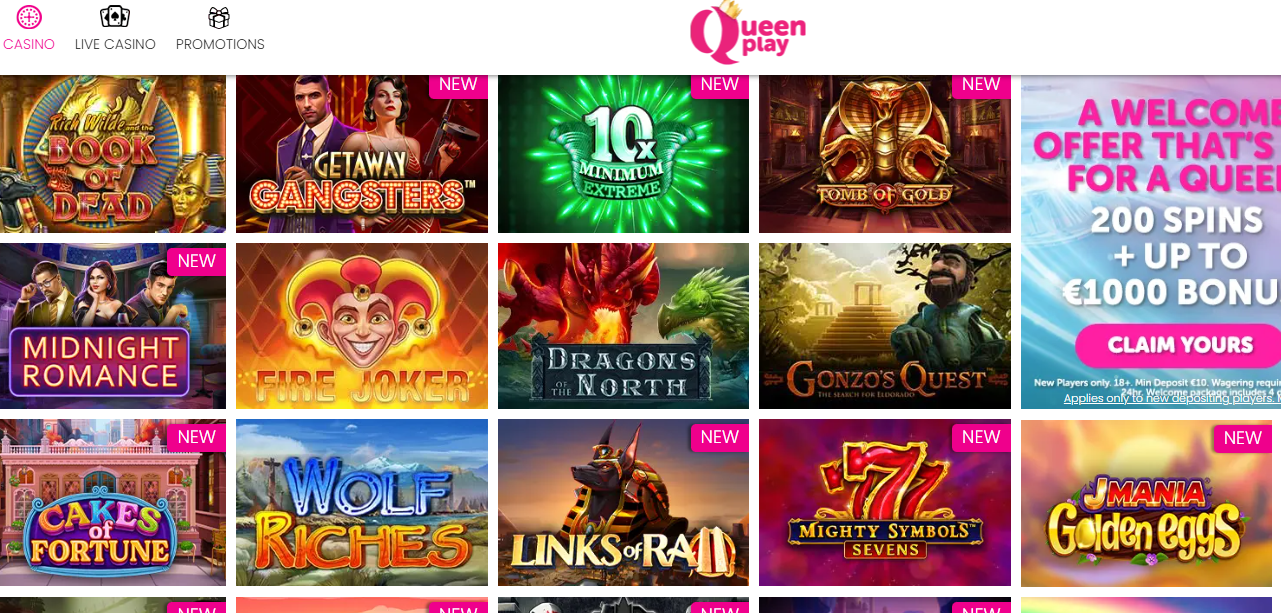 Queenplay casino image.